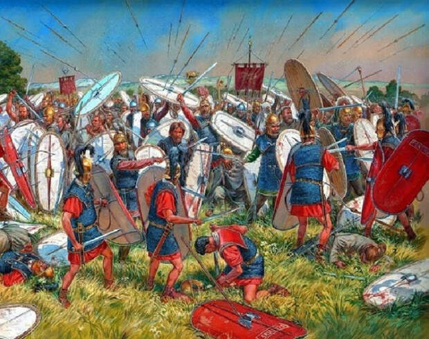 Фракийские даки сражаются против римлян