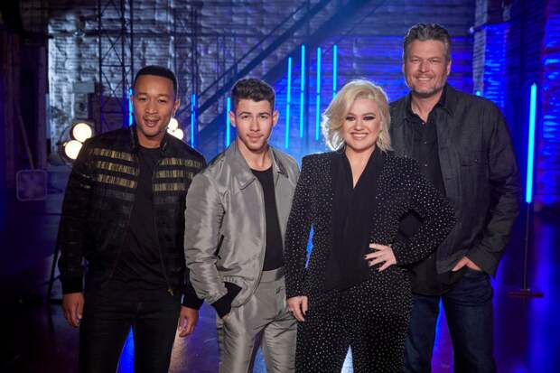 John Legend, Nick Jonas, Kelly Clarkson, Blake Shelton, The Voice | Photo Credits: Trae Patton/NBC