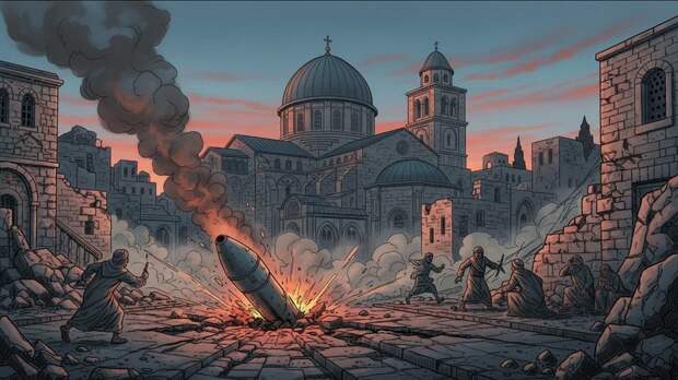 Дубенски сообщила, что иранская ракета упала недалеко от храма Гроба Господня