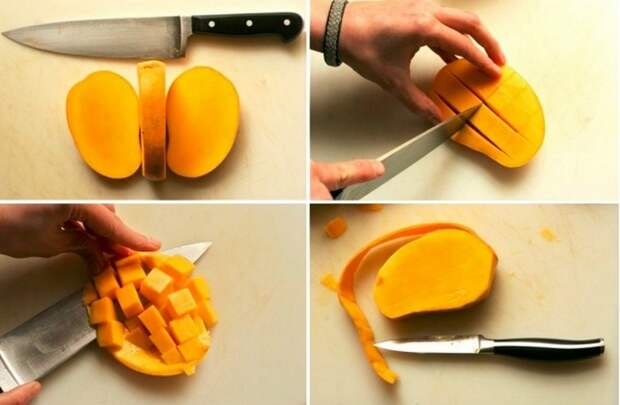 Технология нарезания манго.