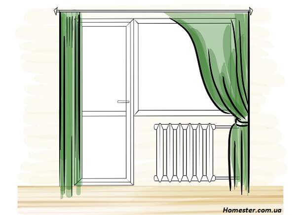 Как оформить окно с балконной дверью