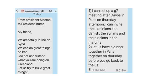 Переписка Дональда Трампа и Эммануэля Макрона