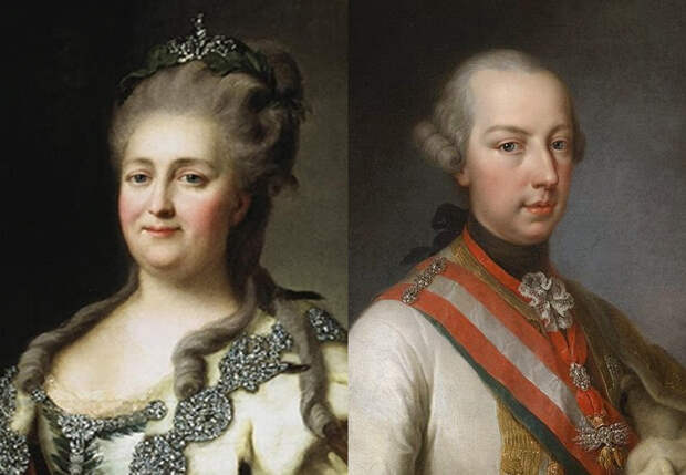 Екатерина II и Иосиф II