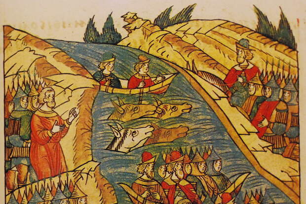 Переправа Мамая через реку - опять не видно монголоидов.