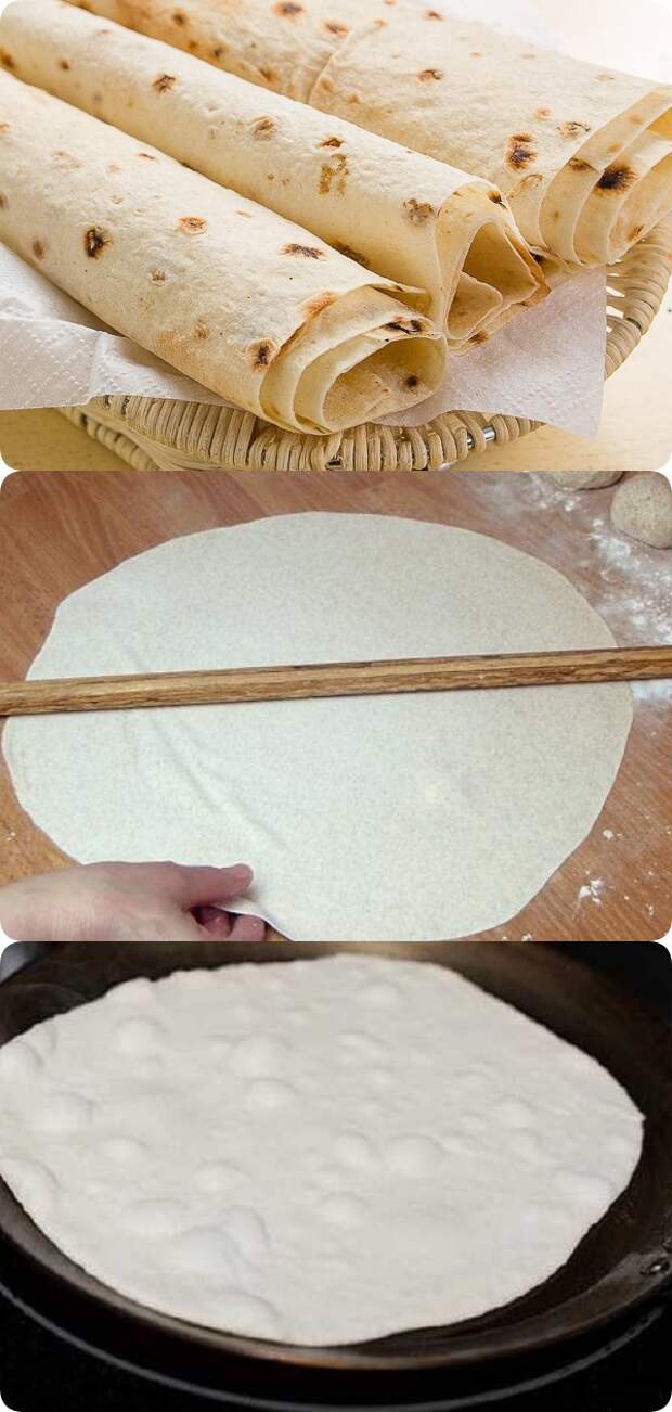 Тесто для лаваша тонкого