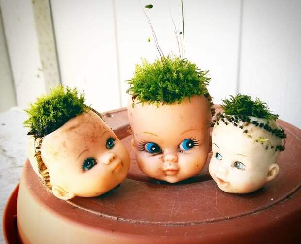 Creepy-Baby-Doll-Head-Planters