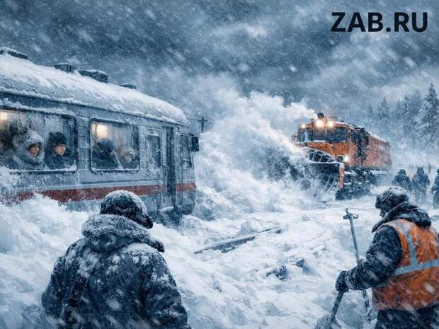 В Забайкалье поезда встали из-за непогоды