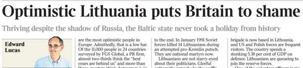 Оптимистичные литовские самоубийцы - пример для подражания всей Европе!