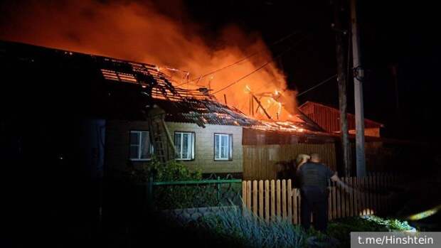 В результате удара украинских БПЛА в Льгове загорелся трехквартирный дом