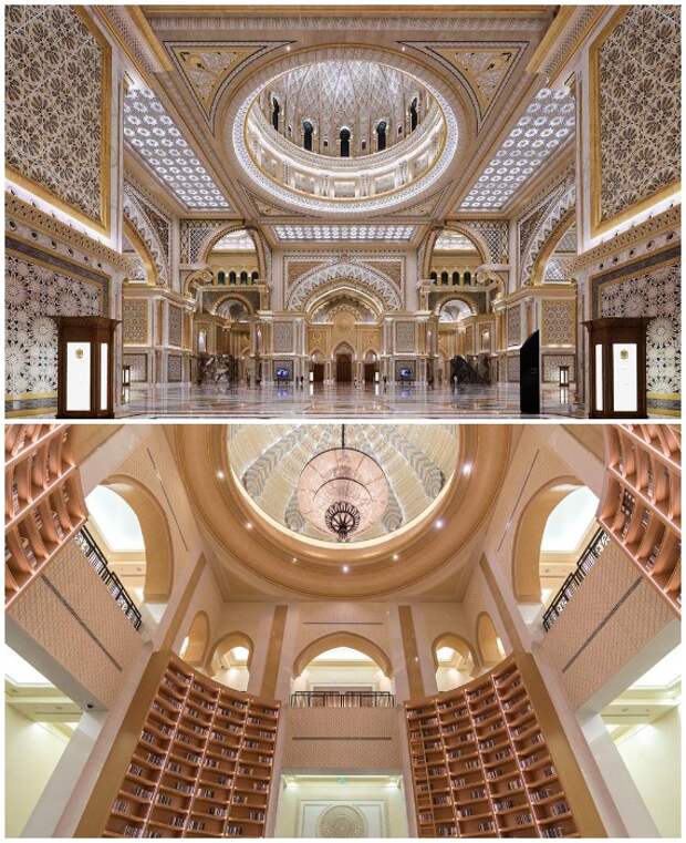 Роскошь и замысловатый дизайн интерьера Каср Аль-Ватан (ОАЭ).