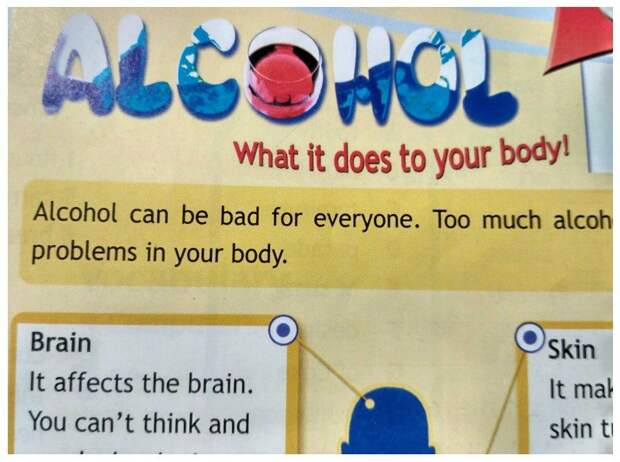 Об алкоголе еще можно (учебник 6 класс) бывает же, всячина, картинки, люди в учебниках, смешно, учебники, юмор