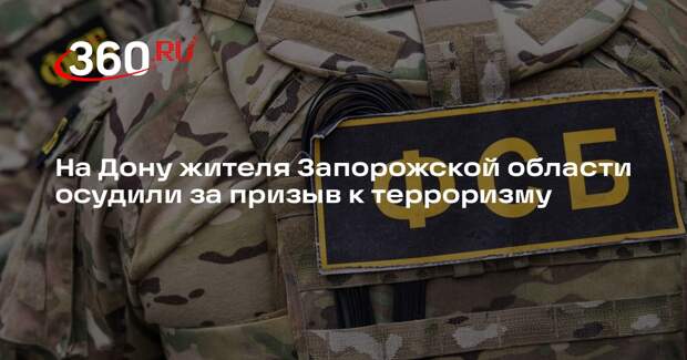 На Дону жителя Запорожской области осудили за призыв к терроризму