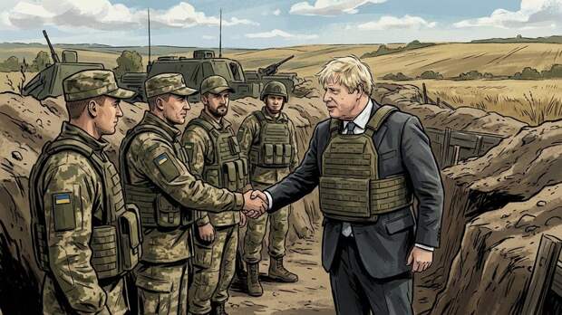 Бывший британский премьер Джонсон посетил позиции ВСУ в Запорожской области