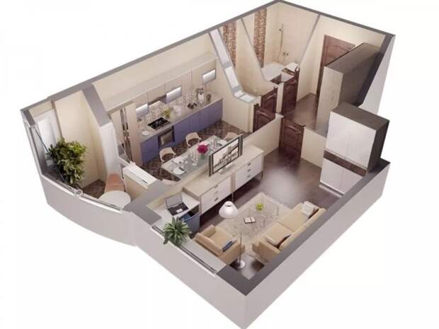 Планировки такого плана считают застывшими или громоздкими. / Фото: novyefoto.ru Планировки такого плана считают застывшими или громоздкими. / Фото: novyefoto.ru