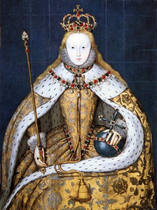 Коронационный портрет Елизаветы Тюдор.