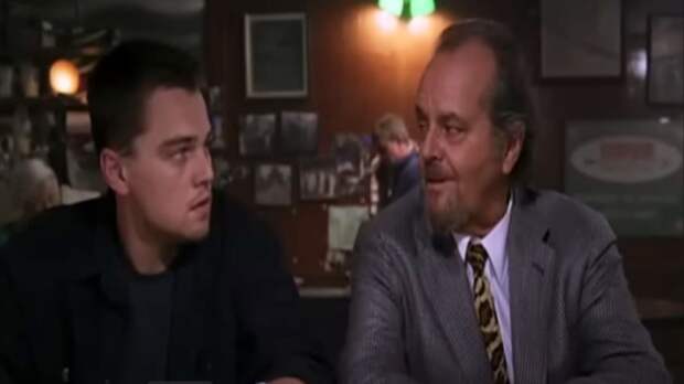 Leonardo DiCaprio and Jack Nicholson in The Departed.