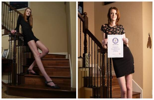 19-летняя Мэйси Каррин — обладательница самых длинных ног в мире
