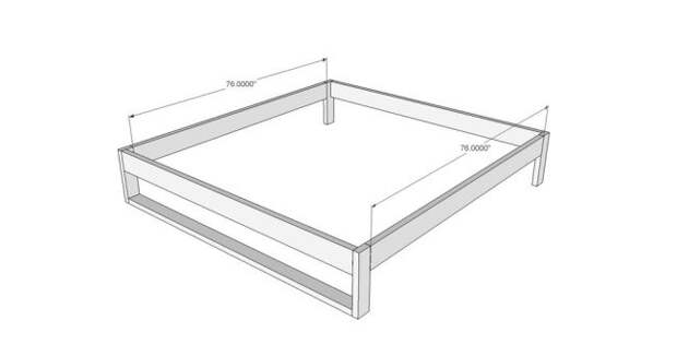 Как сделать простой каркас кровати из дерева