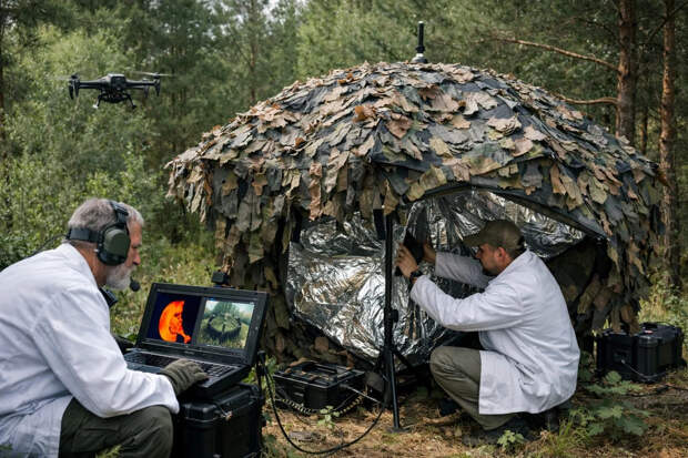 Русские ученые модернизировали маскировочный зонт для защиты от тепловизоров