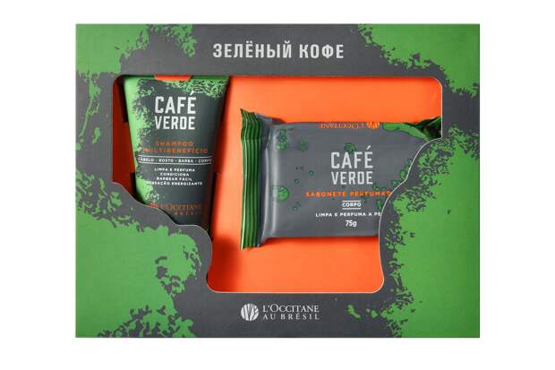 Набор Cafe Verde (мыло и шампунь для мужчин), L'Occitane au Bresil, 1125 руб. («Л'Этуаль»)