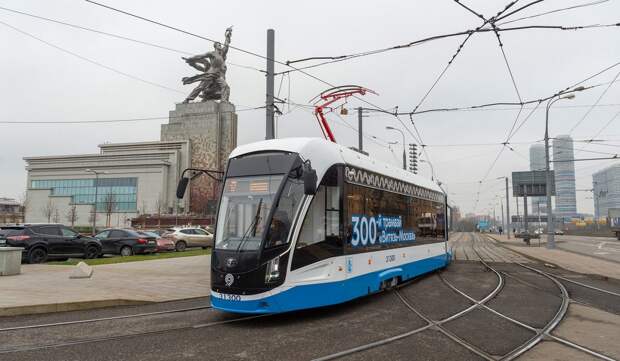 Юбилейный трамвай «Витязь-М» приписан к трамвайному депо в Ростокине/ mos.ru