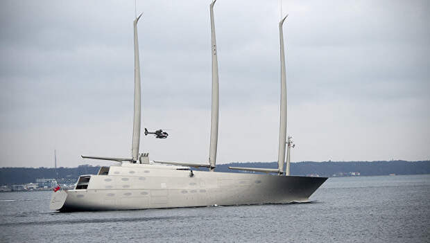 Парусная яхта Sailing Yacht A, которая принадлежит российскому бизнесмену Андрею Мельниченко. Архивное фото