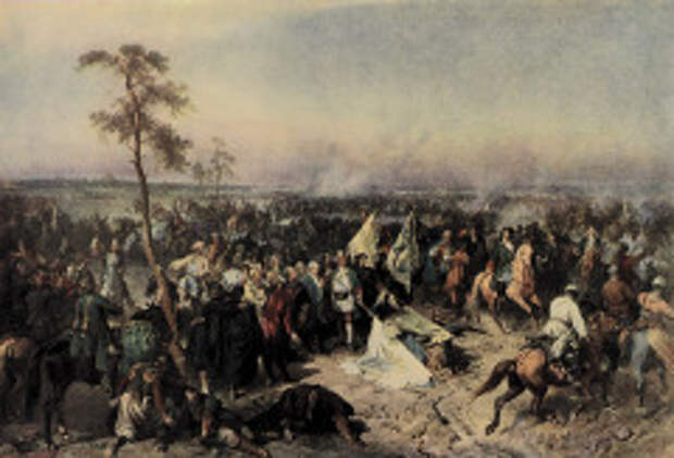 Русская армия Петра I разбила шведскую армию Карла XII в Полтавском сражении