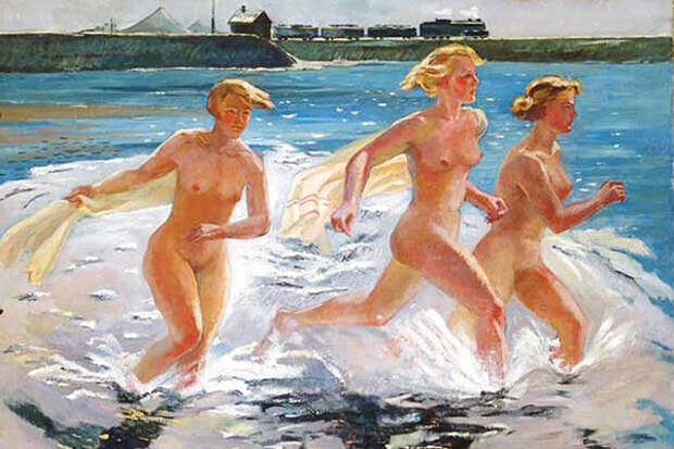 Александр Дейнека «Бегущие девушки», 1941 год