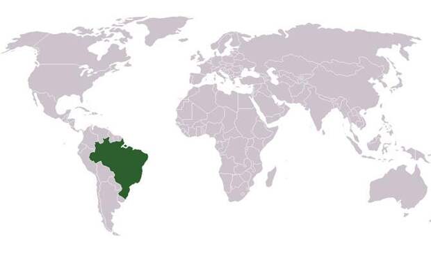 Интересные факты о Бразилии, Бразилия на карте