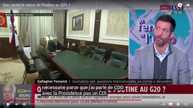 Субтитры: "...потому что я говорил о CDD (срочный трудовой договор), а не о CDI (бессрочный  трудовой договор)..." Скриншот из передачи с канала LCI в YouTube.