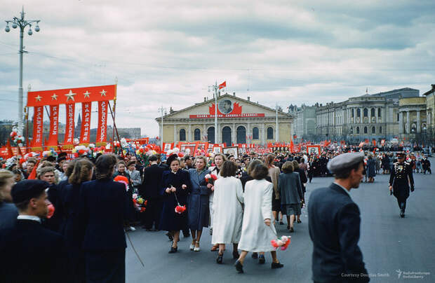 Парад на Манежной площади. СССР, американцы., архив, фотографии