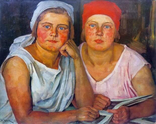 Константин Юон. Комсомолки Константин Юон. Комсомолки
