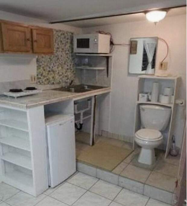 Смарт-квартиры, которые поражают даже бывалых риелторов: кухня и туалет в одной комнате