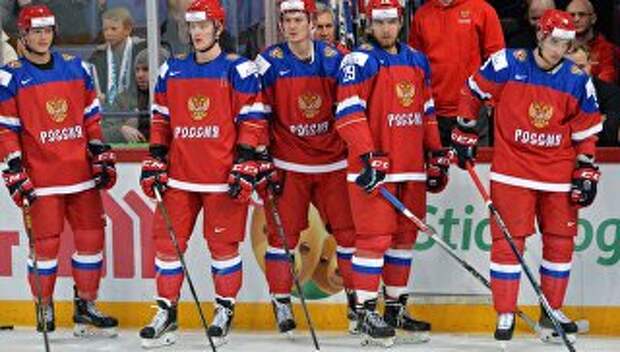 Игроки молодежной сборной России по хоккею. Архивное фото