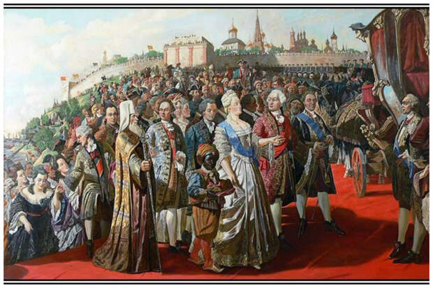 Путешествие Екатерины из Санкт-Петербурга в Крым и обратно началось в январе 1787 года и продолжалось шесть месяцев. Екатерина II, екатерининские мили, интересное, история, крым