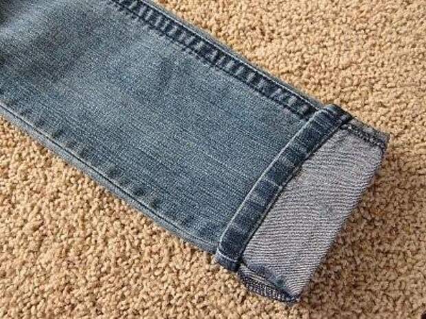 Подшиваем джинсы с сохранением фабричного шва 1