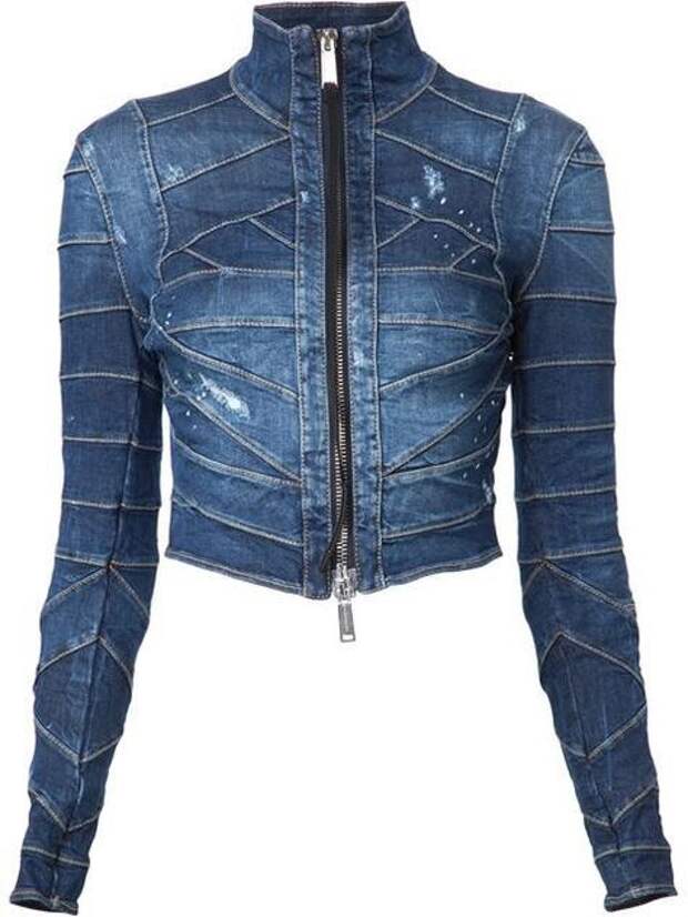 Куртка бондаж из джинсовой ленты