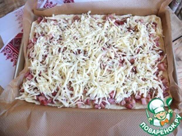 Пирог с сыром и колбасой Мука пшеничная