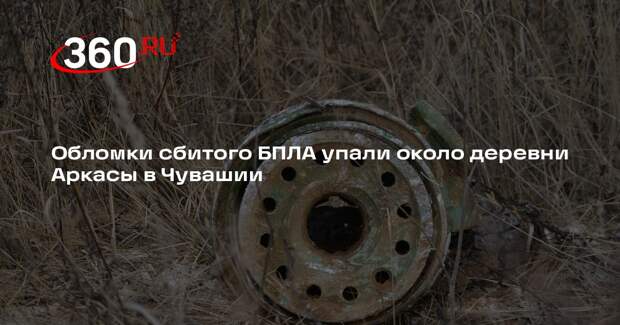 Обломки сбитого БПЛА упали около деревни Аркасы в Чувашии