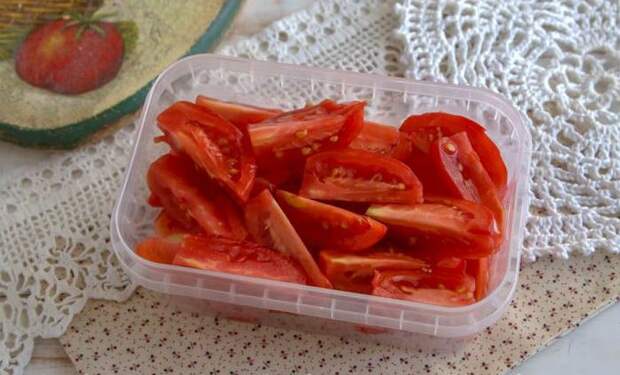 Как заморозить помидоры на зиму. Фотография рецепта