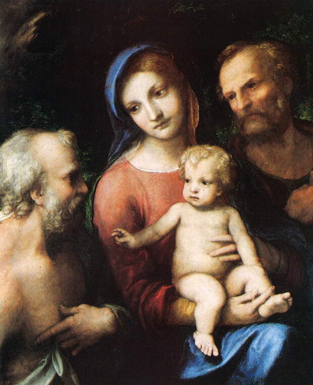 Корреджо. «Святое семейство со святым Иеронимом»