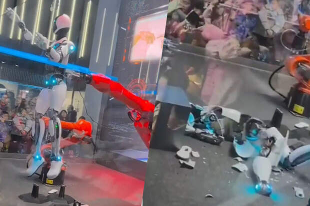 MyDrivers: робот развалился прямо на сцене в Научно-техническом музее Шанхая