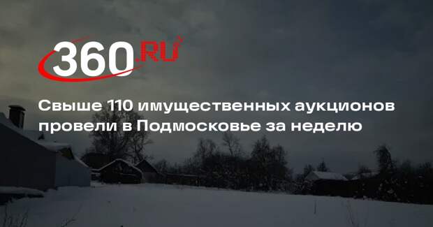 Свыше 110 имущественных аукционов провели в Подмосковье за неделю