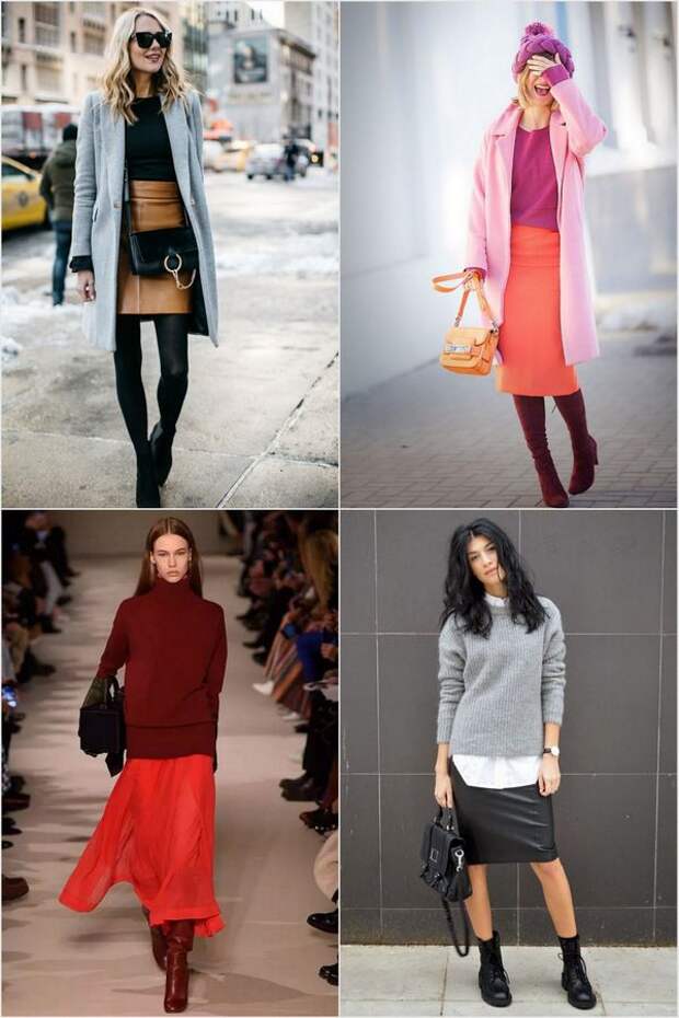 С чем носить юбку зимой: модный инструктаж