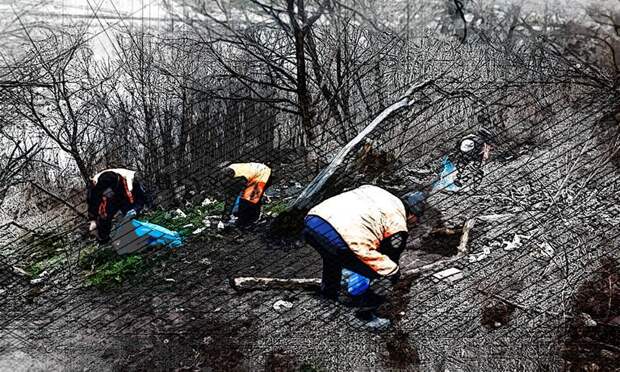 Коммунальщики показали, во что «свинство» орловцев превратило набережную Оки