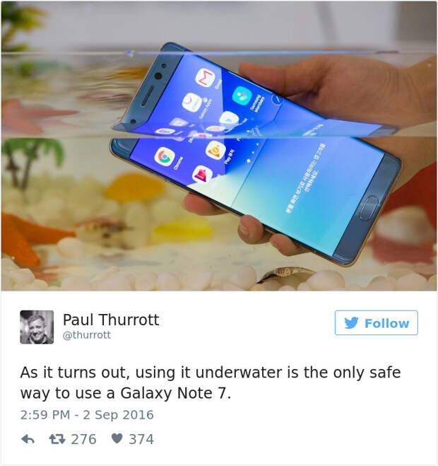 Funny Reaction To Samsung Galaxy Note 7