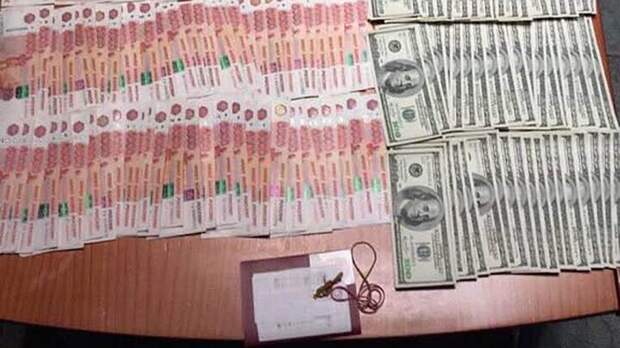 Деньги, изъятые при задержании заместителя начальника службы экономической безопасности УФСБ по Самарской области Сергея Гудованого