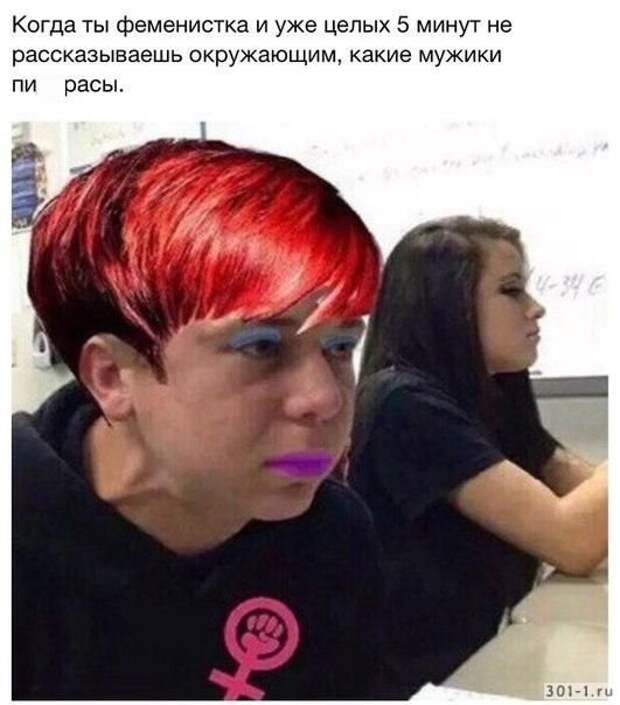 Приколы и мемы про феминисток и феминизм