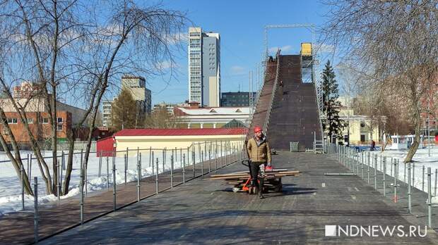 Каток и горка в парке Маяковского закрываются – пришла весна