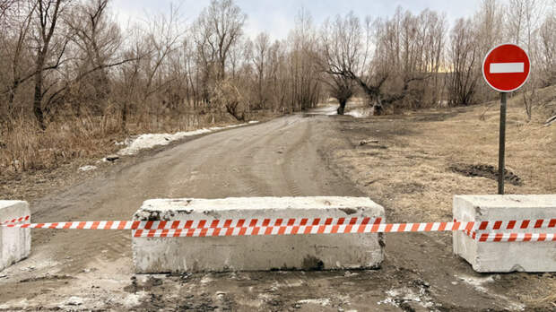 В барнаульском Затоне из-за паводка закрыли проезд на остров Шубинский